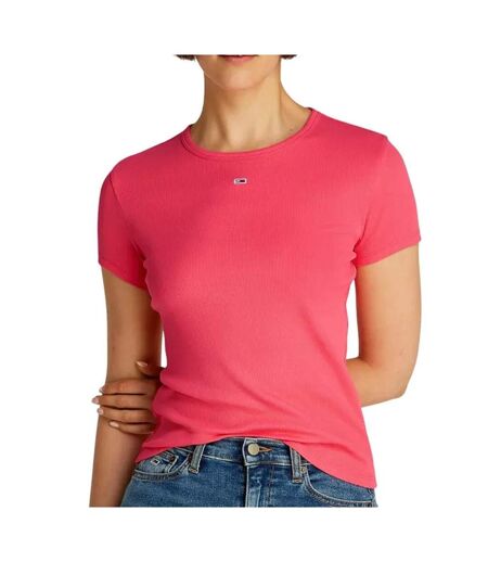 T-Shirt rose femme tommy hilfiger dw0dw17383