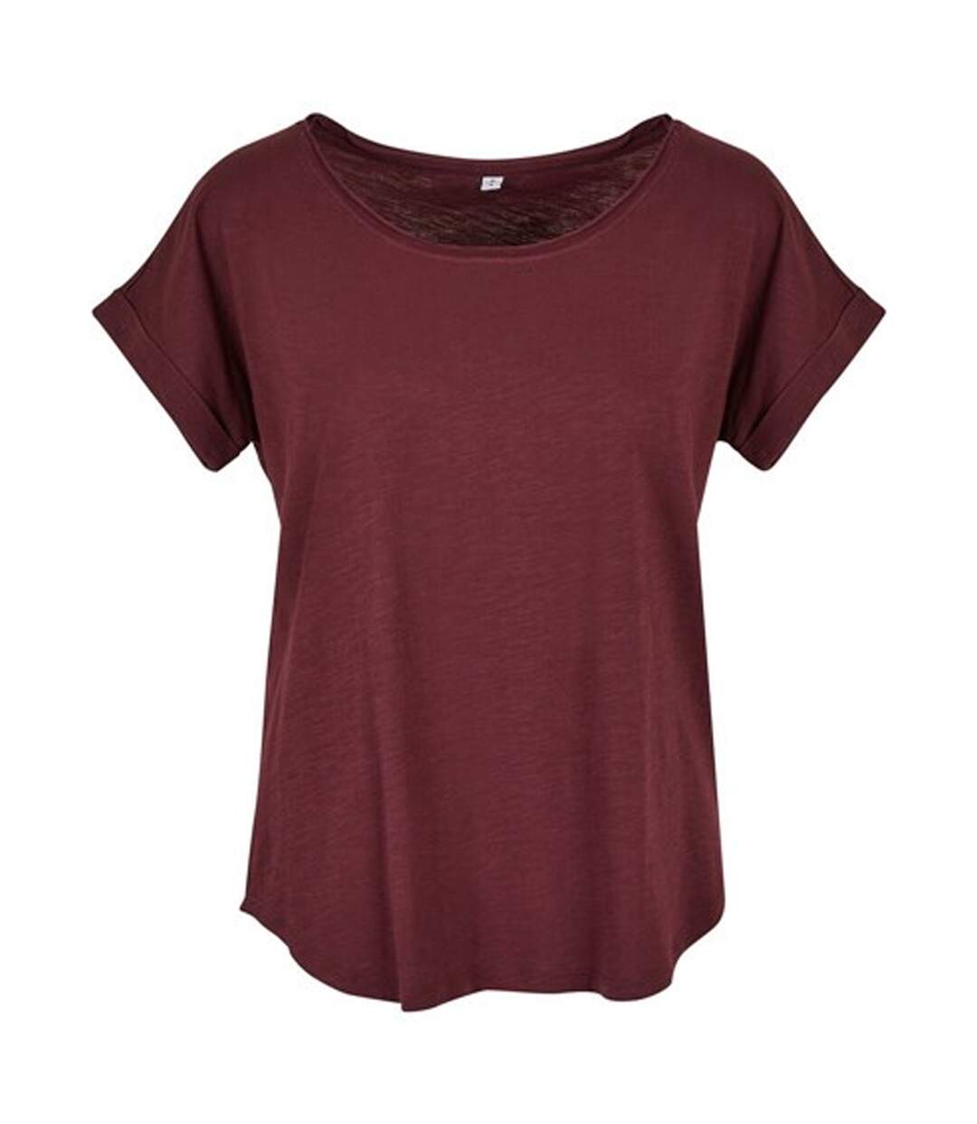Womens/ladies long slub t-shirt cherry Build Your Brand-1