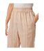 Pantalon Motif/style Fines Rayures Femme Beige Blanc Armani Exchange-4