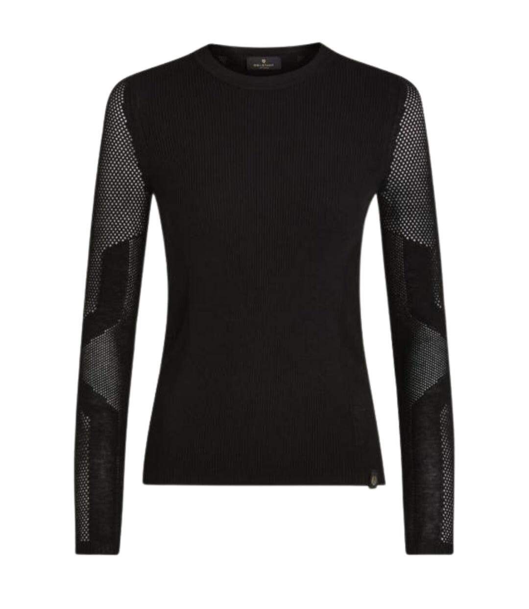 Unisex Adult Kai Crew Neck Long-sleeved T-shirt Black Belstaff-2