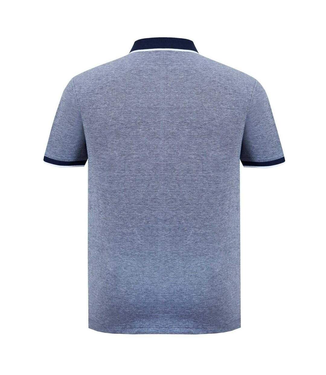 Mens Cotton Pique Polo Shirt Navy White SoulCal-2