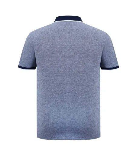 Mens Cotton Pique Polo Shirt Navy White SoulCal