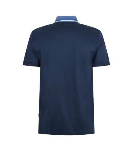 Polo Manches Courtes Motif/style Détail Contrasté Homme Bleu Foncé Boss