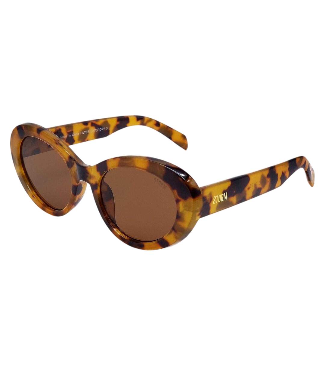 Lunettes De Soleil Motif/style Ovale Femme Taille Unique Marron Storm-2