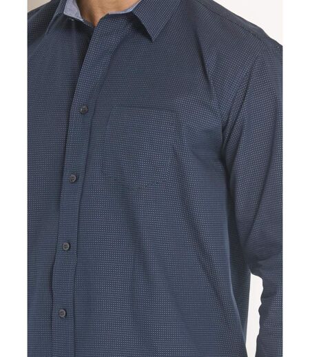 Chemise foncée coton détails contrastants