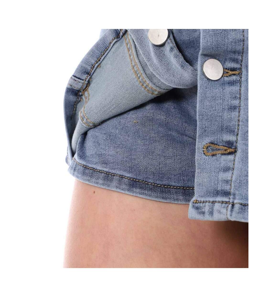 Jupe Short en Jean Bleu Femme Monday Premium 383 - XL-3