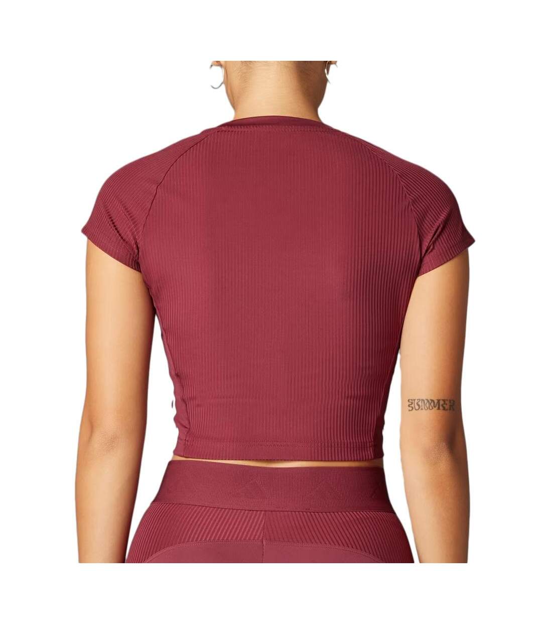 T-Shirt bordeaux femme adidas hyglm-2