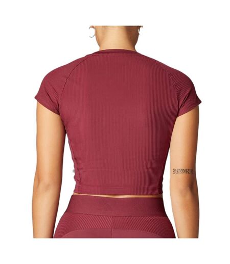 T-Shirt bordeaux femme adidas hyglm