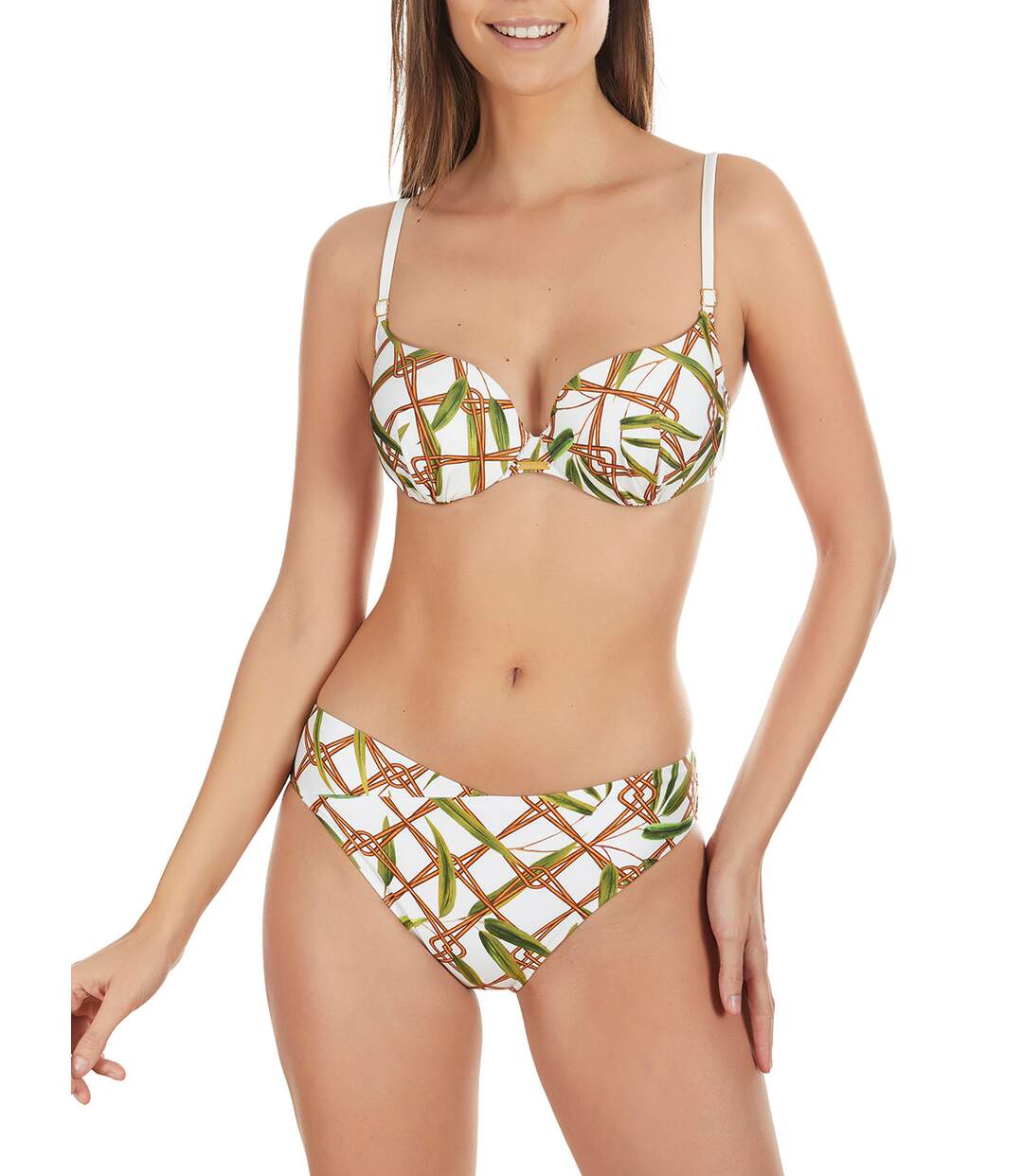 Haut maillot de bain armaturé Bambu blanc Selmark Mare-2