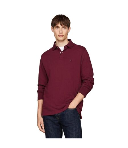 Mens 1985 Collection Long-sleeved Polo Shirt Purple Tommy Hilfiger
