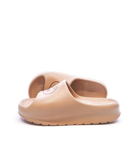 Claquettes vieux rose femme lacoste serve slide 2.0