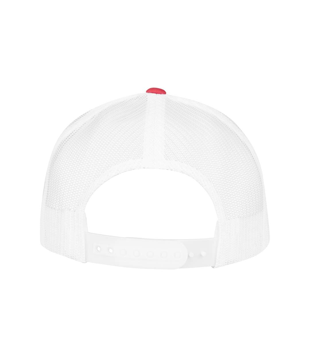 Unisex adult two tone 5 panel trucker cap red/white Flexfit-2