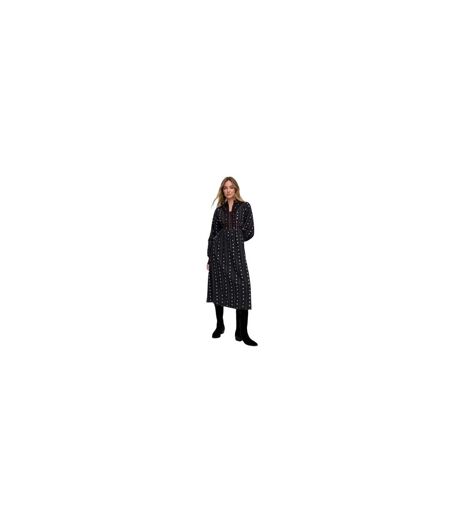 Robe Mi-longue Ocean Femme Noir Raffya