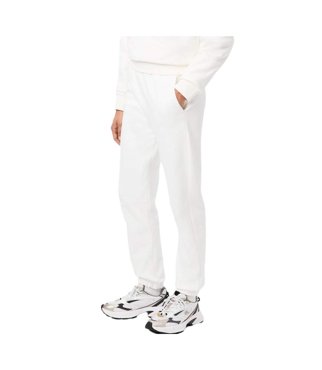 Jogging blanc femme lacoste fleece - 32-1