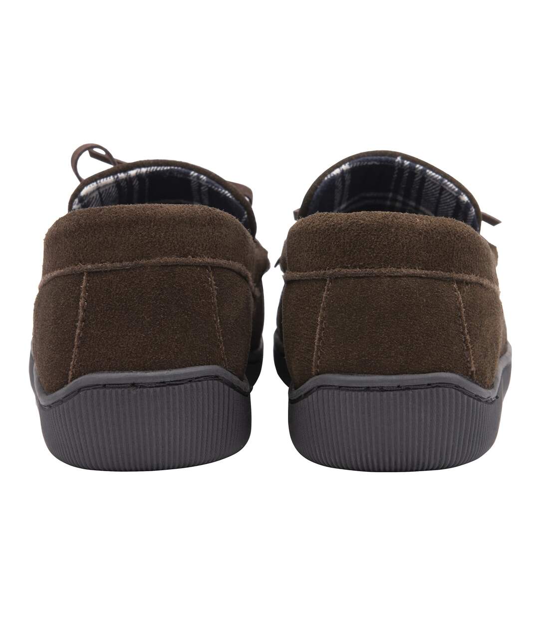 Mens Real Suede Leather Fleece Lined Slippers-4