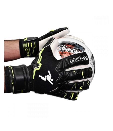 Unisex adult fusion x pro giga roll finger goalkeeper gloves black/fluorescent yellow Precision