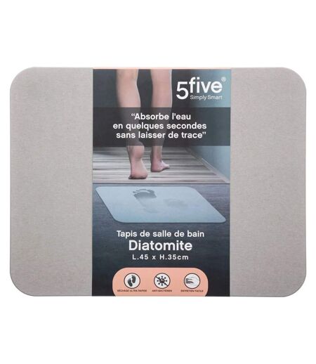 Tapis de Salle de Bain Diatomite 35x45cm Gris
