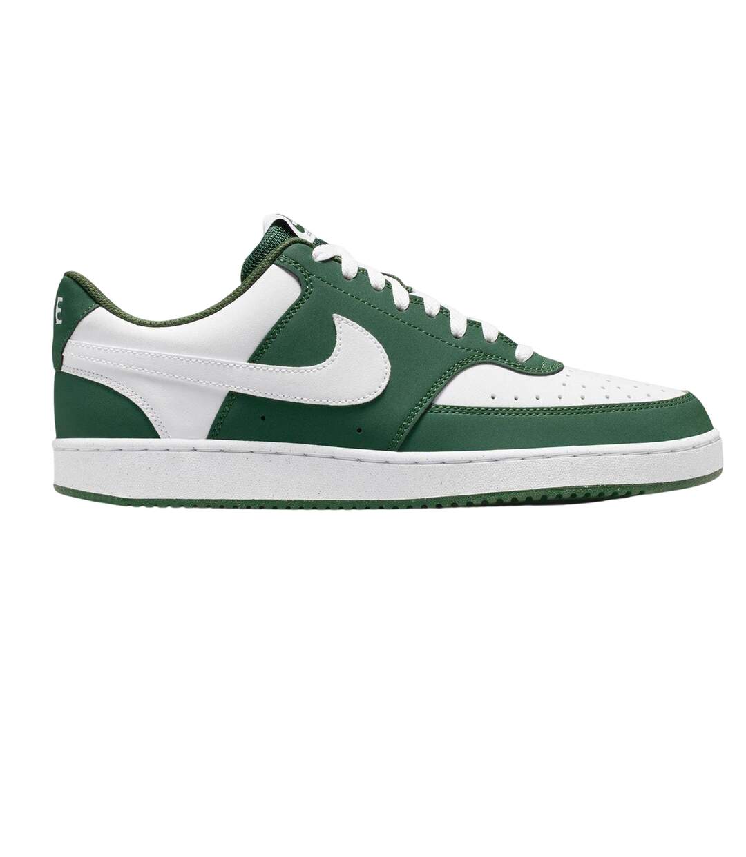 Mens Vision Low Leather Trainers White Green Nike-1
