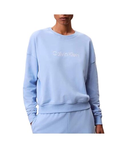 Sweat bleu femme calvin klein jeans lv00qs7514