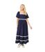 Robe mi-longue femme bleu marine Dorothy Perkins