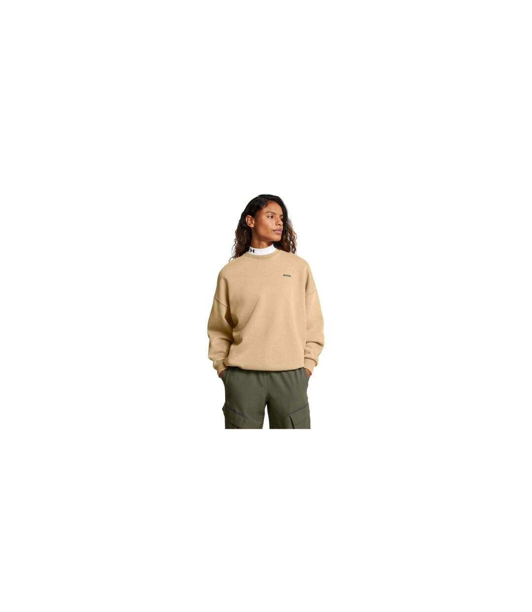 Unisex Adult Crew Neck Oversized Sweatshirt Brown Under Armour-1