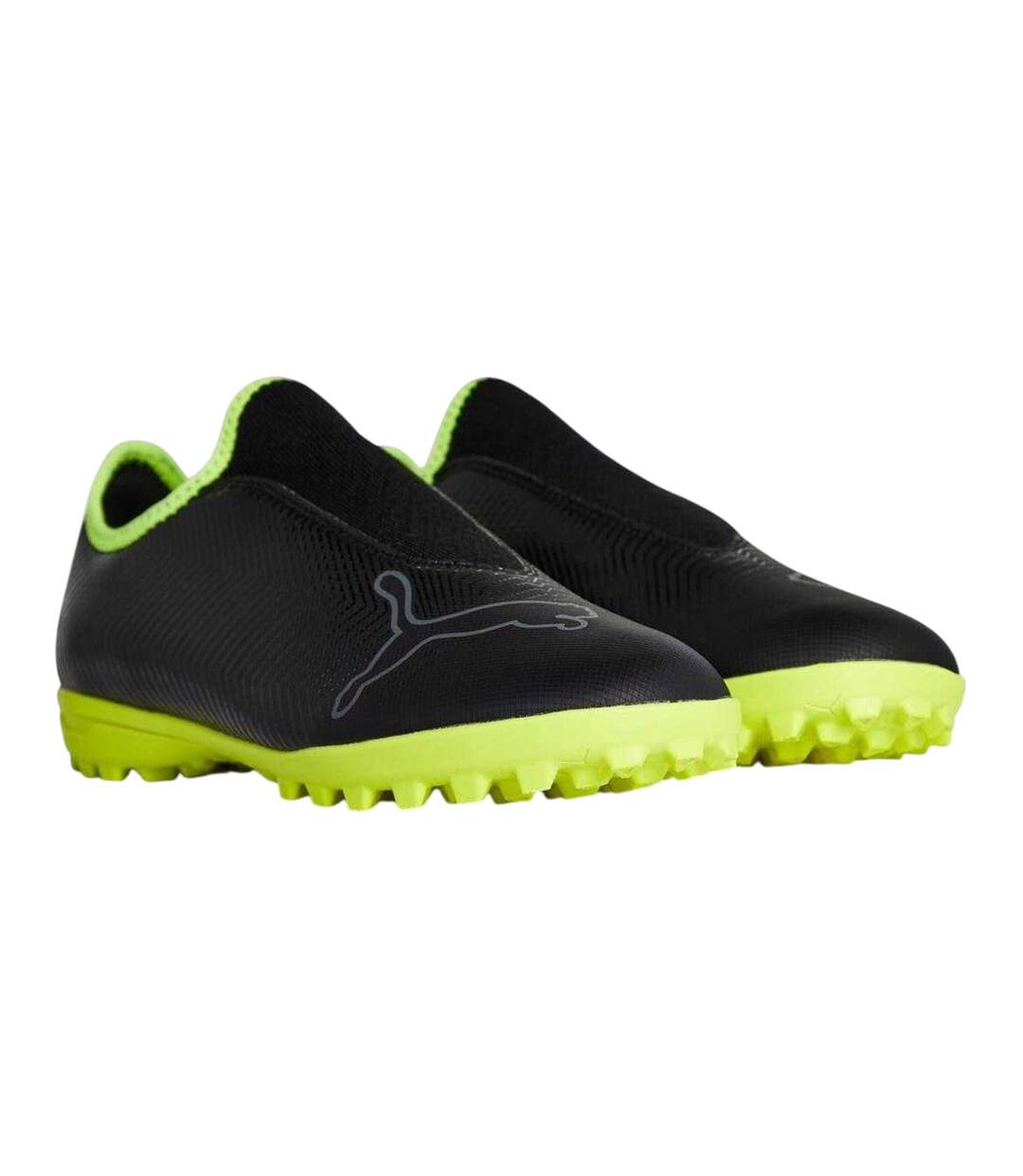 Mens Finesse Ll It Chevron Leather Football Astro Turf Trainers Black Puma-1