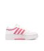 Baskets blanches/roses femme adidas hoops 3.0 bold-2