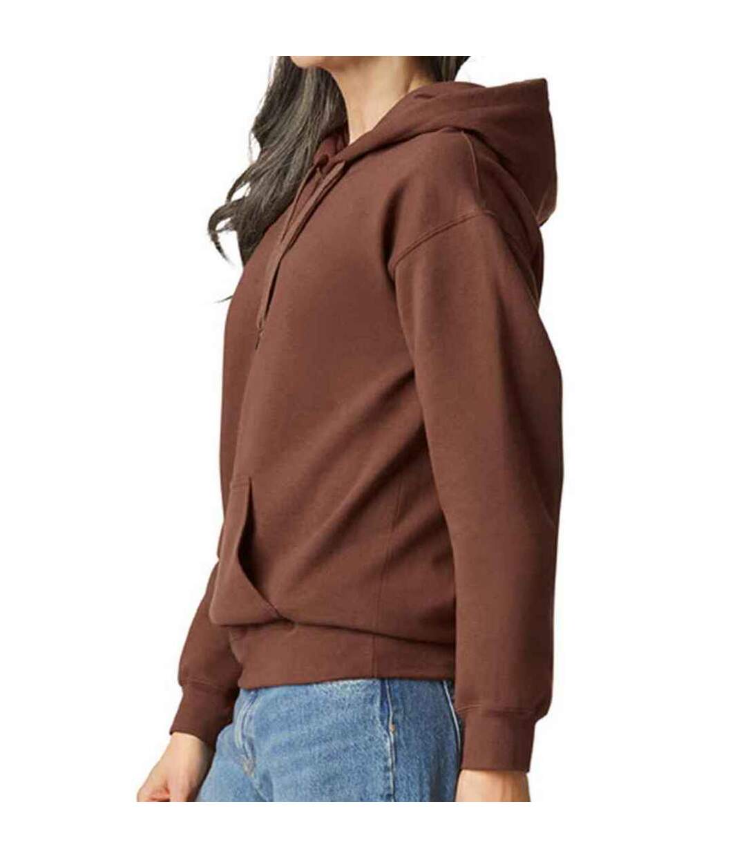 Sweat à capuche softstyle adulte cacao Gildan-3