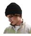 Bonnet En Coton Biologique Gaufré Noir Beechfield-1