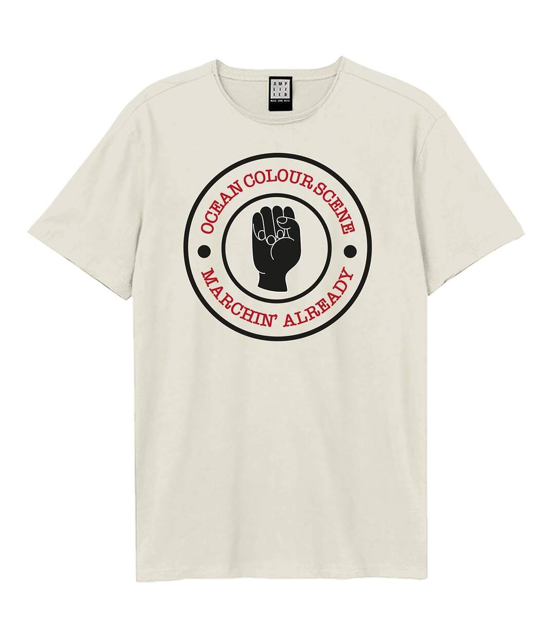 T-shirt Motif/style Ocean Colour Scene Marchin Adulte Vieux Blanc Amplified-1