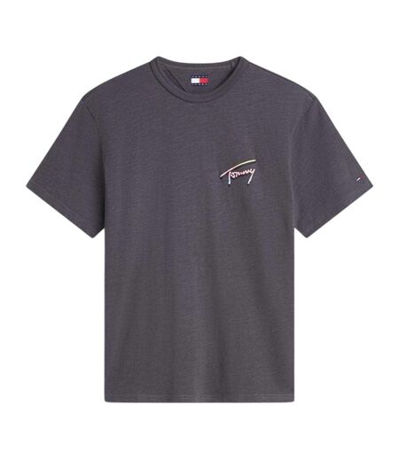 T-shirt Motif/style Signature Homme Noir Délavé Tommy Jeans