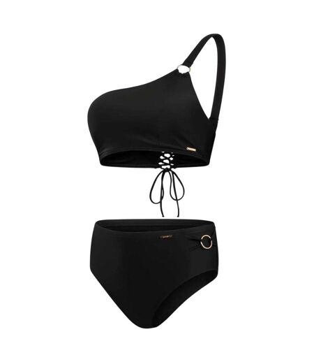 Ensemble De Maillot De Bain 2 Pièces Motif/style Asymétrique Femme Noir Speedo