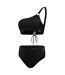 Ensemble De Maillot De Bain 2 Pièces Motif/style Asymétrique Femme Noir Speedo-1