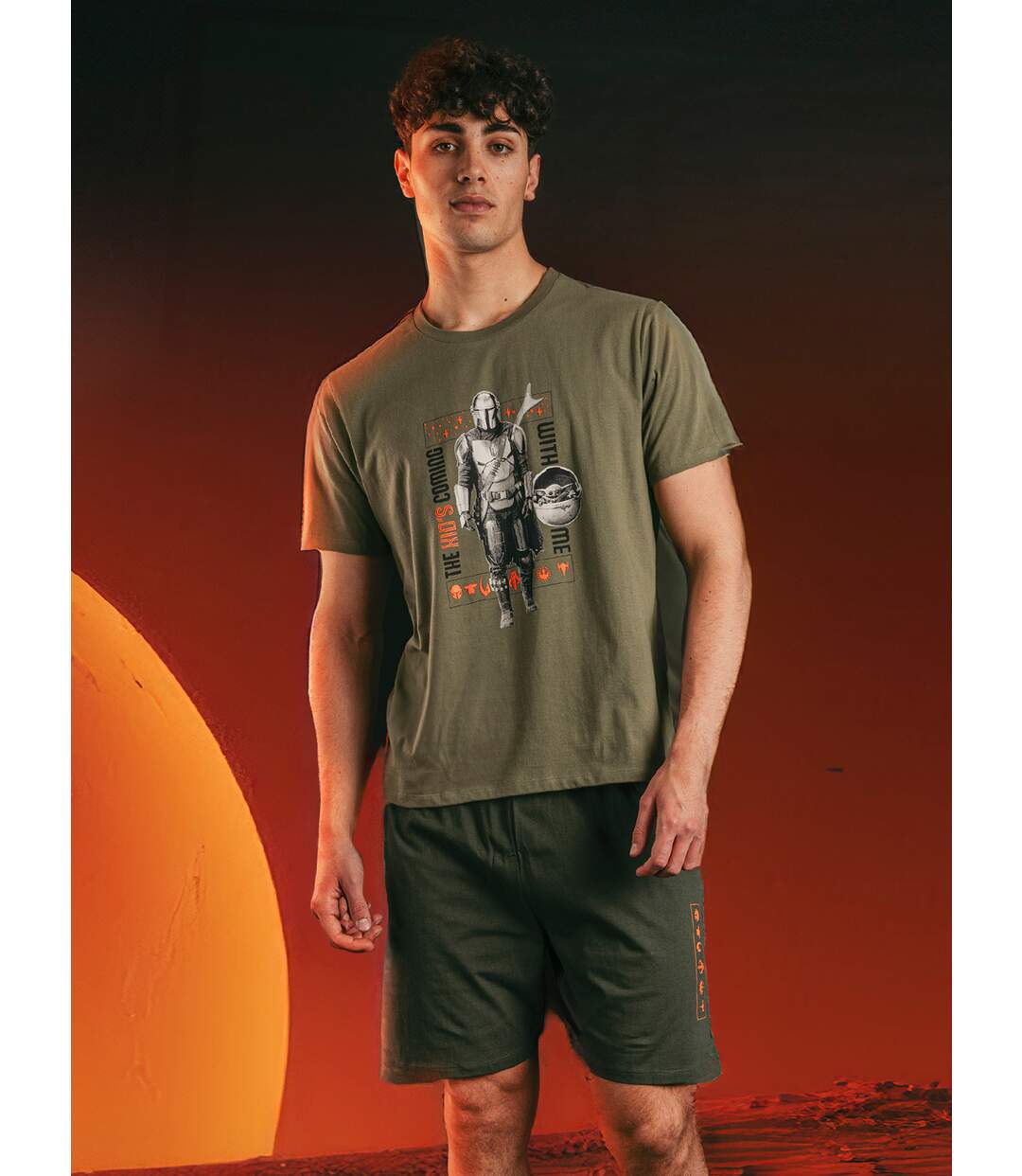 Pyjama short t-shirt The Kid Star Wars Admas-3