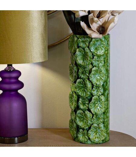 Vase Design Nénuphar Drop 46cm Vert