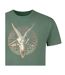 Unisex Adult Alchemy Devil Goat Cotton T-shirt Military Green Amplified-3
