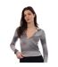 Womens/ladies Tie Dye Long-sleeved Sweater Top Grey Diesel-1