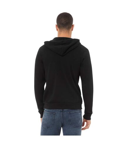 Adults unisex full zip hoodie black Bella + Canvas