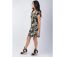 Robe courte taille cintrée TANIA noir et crème Coton Du Monde-3