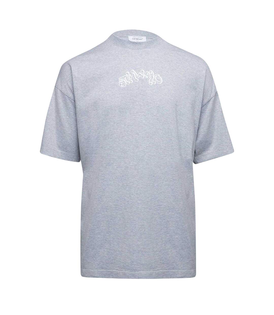 T-shirt Motif/style Imprimé Graphique Hl_music Homme Gris Blanc Off White-1