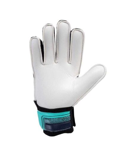 Childrens/kids Ibram Goalkeeper Gloves White Navy Blue Blue Huari