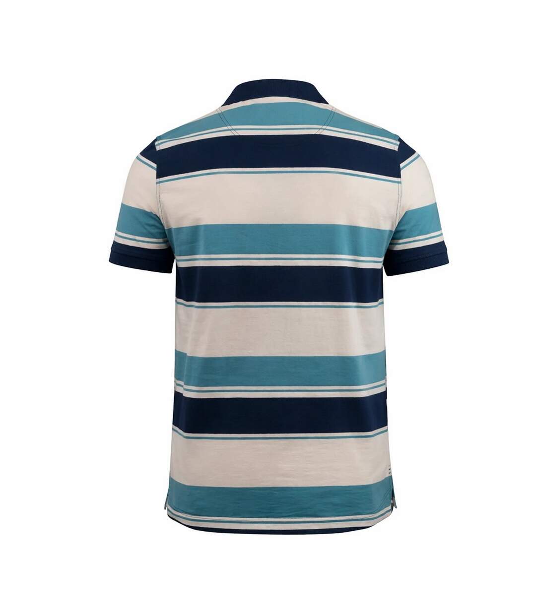 Mens Stripe Yarn Polo Shirt Storm Blue Canterbury-2