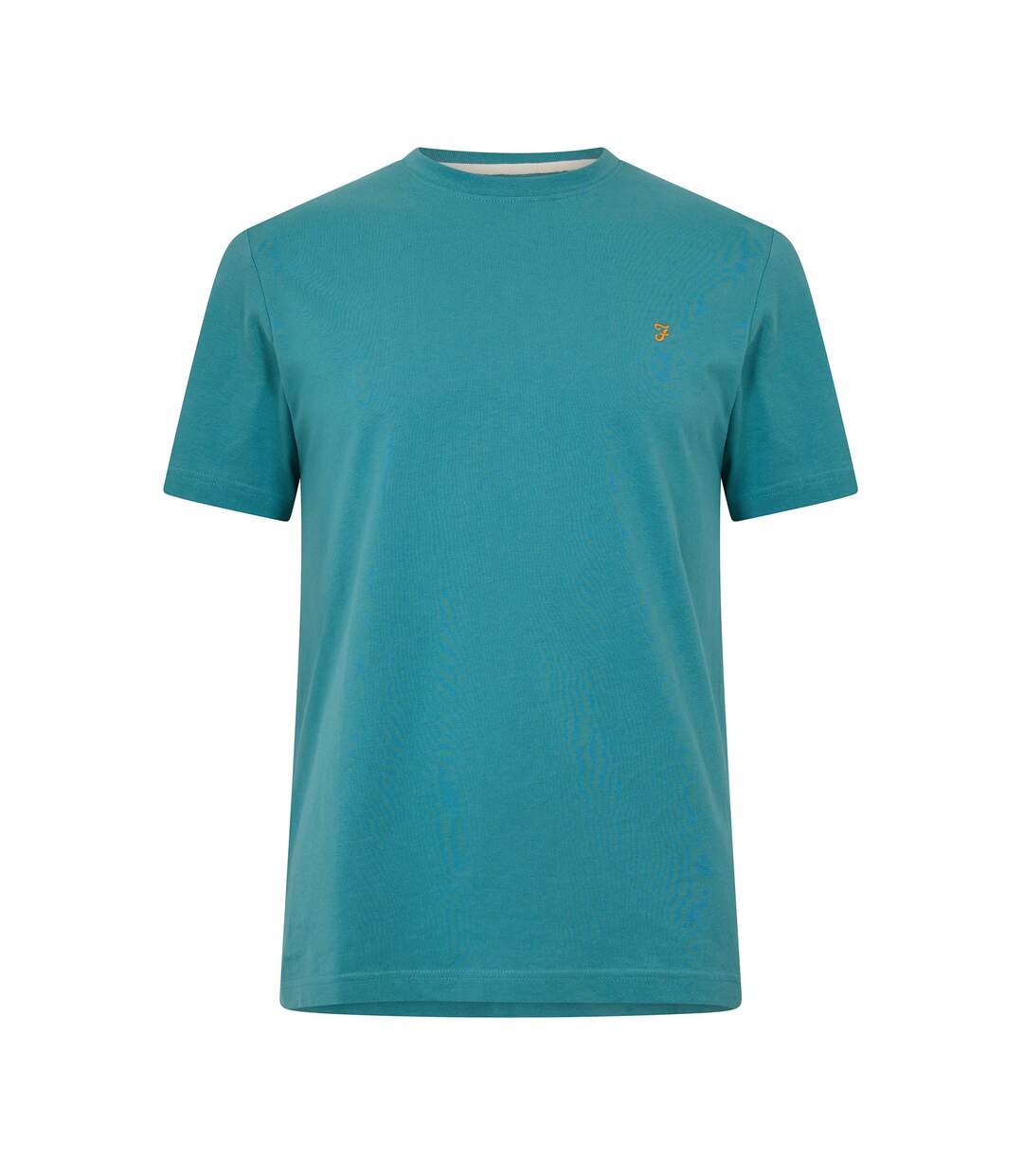 Mens Harrow Short-sleeved T-shirt Aqua Green Farah-1