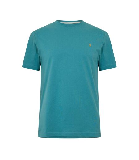 Mens Harrow Short-sleeved T-shirt Aqua Green Farah