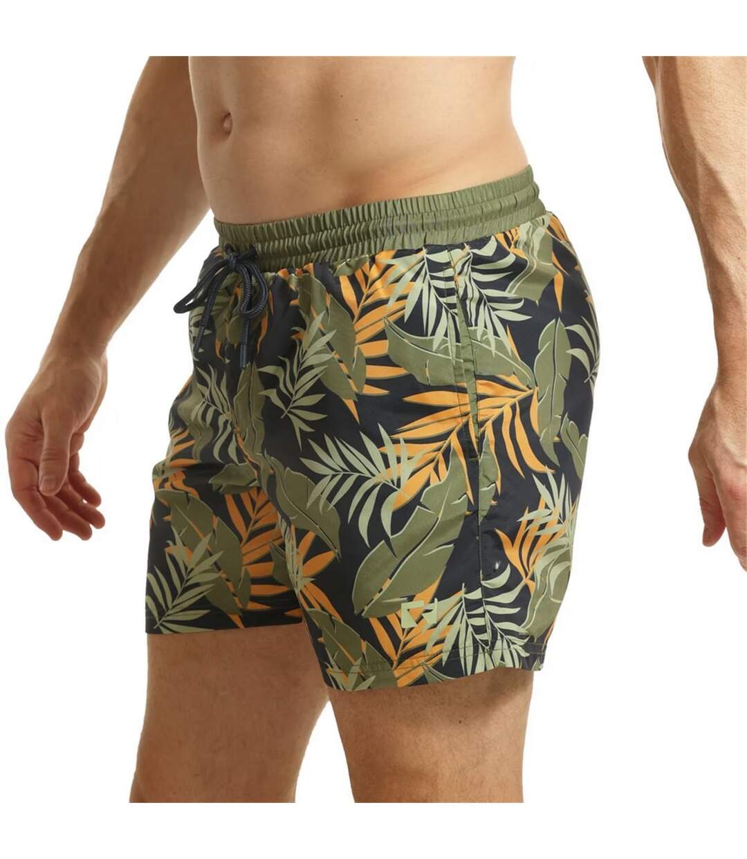 Mens jungle print swim shorts navy/green RIPT Essentials-3