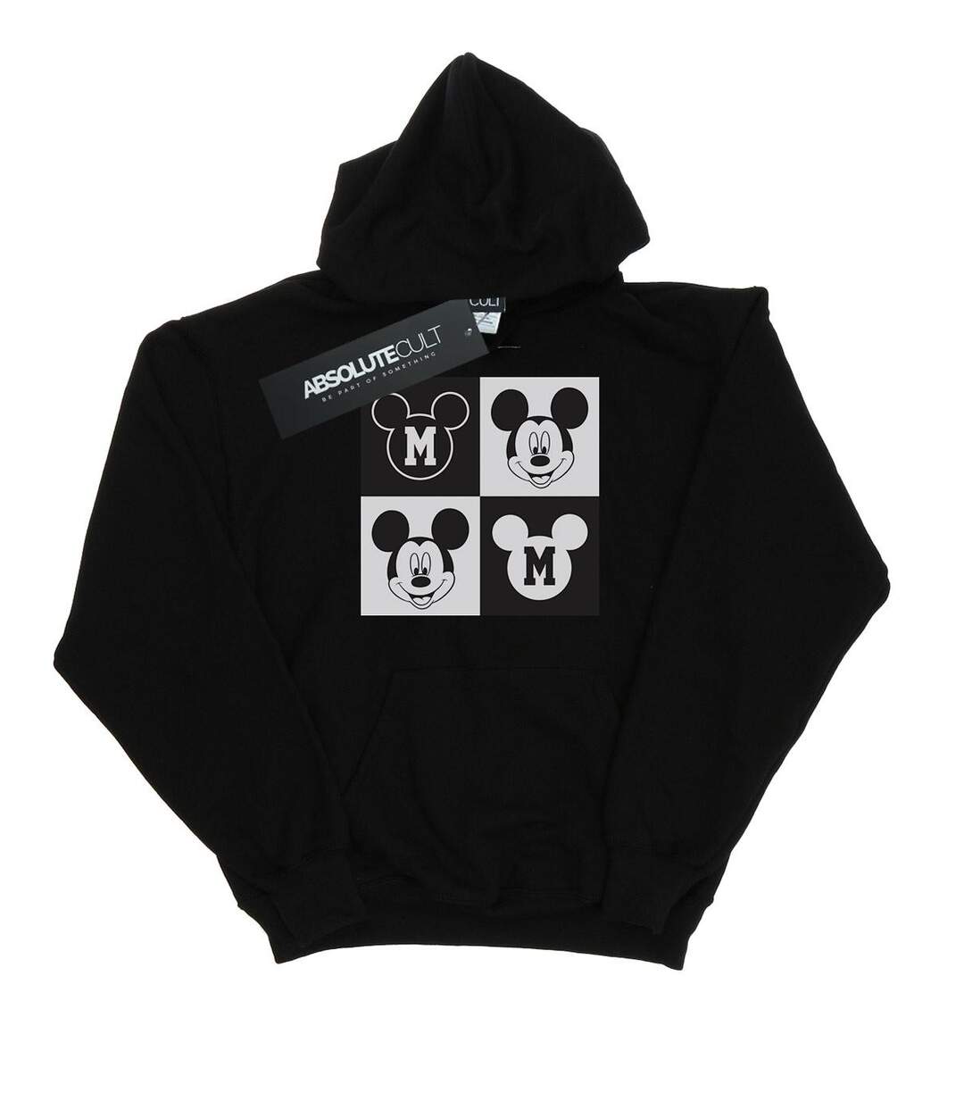 Disney - Sweat à capuche MICKEY MOUSE SMILING SQUARES - Femme (Noir) - UTBI10588-1