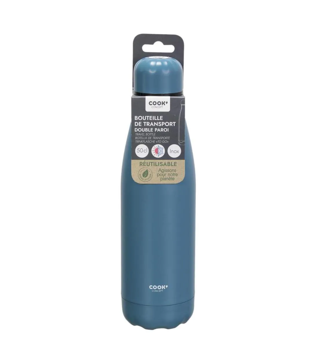 Bouteille Isotherme Transport 50cl Bleu-4