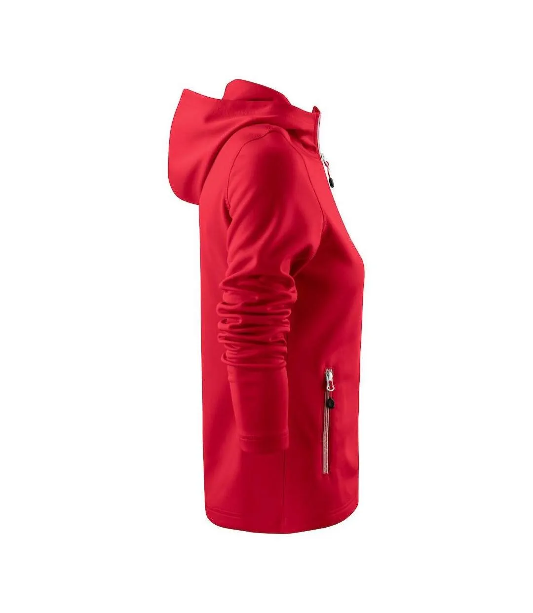 Womens/ladies Layback Hoodie Red Printer RED-4