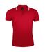 Polo manches courtes pasadena homme rouge/blanc SOLS-1