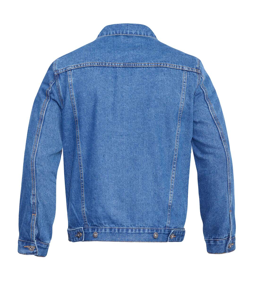 Duke Mens Kingsize Western Trucker Style Denim Jacket (Stonewash) - UTDC127-2